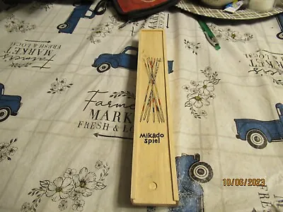 Mikado Spiel Wooden Pick Up Sticks Set Traditional Game Wood Box Complete • $4.99