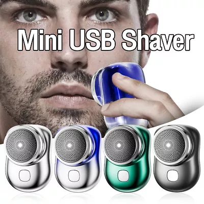 Mini Micro Shaver Electric Beard Trimmer Shaving Blade Men Razor Travel Portable • $14.81