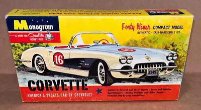 Vintage Monogram Model Kit CHEVROLET CORVETTE (Dated 1960 Looks To Be Complete • $23.99