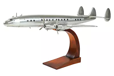 Lockheed Super Constellation Aluminum Airliner Airplane Model 27  Wood Stand • $799.99