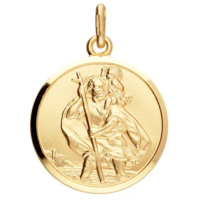 Solid Gold St Christopher Gents Pendant 375 Hallmarked • £325.99