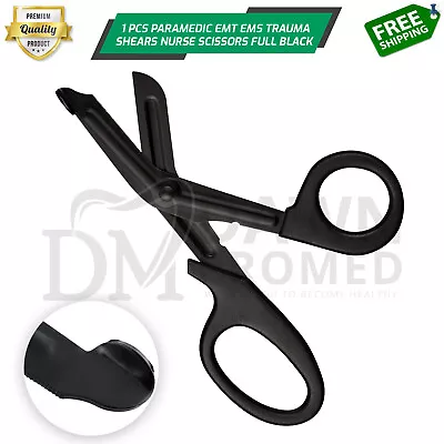 Paramedic EMT EMS Trauma Shears Nurse Scissor First Aid 5.5  Full Black German G • $6.98