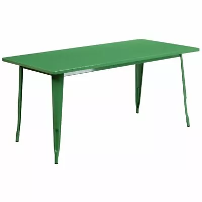 Bowery Hill 31.5  X 63  Metal Dining Table In Green • $359.99