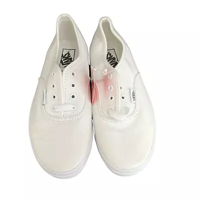 NWT New Vans Authentic Lo Pro True White Size 2.5 Womens • $19.99