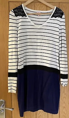 Miss Captain Long Sleeve Sleeve Vneck Mid Length Dress Size 10 UK • £3