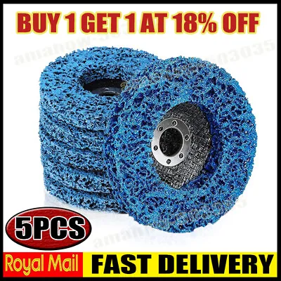 5PCS 115mm 4.5  Poly Strip Wheel Discs Paint Rust Remove Abrasive Angle Grinder • £8.57