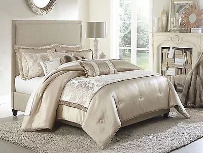 MICHAEL AMINI- Palermo Sand 10 Piece Queen Comforter Set - BCS-QS10-PLRMO-SAN • $899