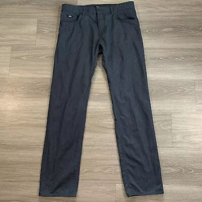 Hugo Boss Pants Mens 34x34 Maine Regular Fit Dark Blue Straight Leg • $34.95