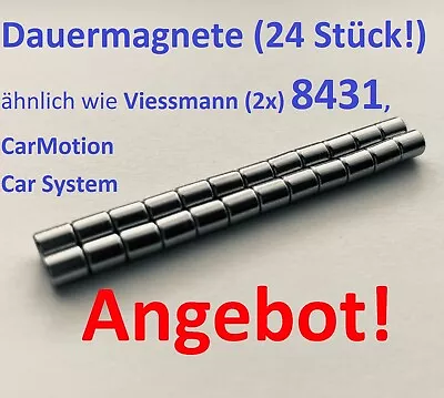 Permanent Magnets (24 Pieces!) New - Similar To Viessmann (2x) 8431 CarMotion • $10.63