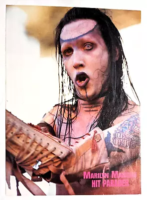 Marilyn Manson Live / 1990's Magazine Full Page Pinup Poster Clipping (3) • $14.99