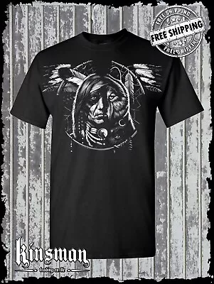 Wolf Dreamcatcher Spirit Indian T-Shirt Native American Feathers • $17.95
