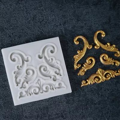 £2.59 • Buy Relief Baroque Silicone Fondant Mould Vintage Lace Cake Border Sugar Paste Mold