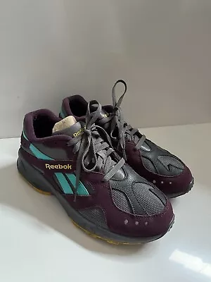 Reebok Aztrek '96 Low Sneakers Trainers CN7837 Purple/Grey/Teal/Yellow Size UK8 • £29.99