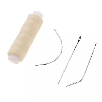 Hair Weft Weaving Sewing Thread W/ 3 Needles For Hair Extension • £5.57
