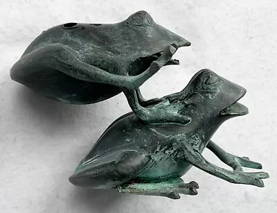 Metal Leaping Jumping Frogs Toads - Garden Decor - 6.5” X 6.5” X 4” • $9.99