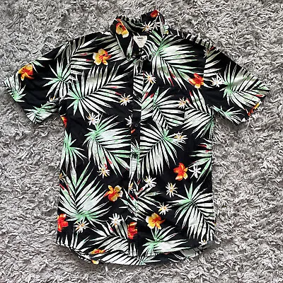 £19.99 • Buy VANS Short Sleeved Shirt - Size S Small Black Tropical Print Mens Holiday Summer