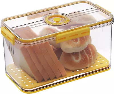 Airtight Bread Boxes For Kitchen Counter Time Recording Container With Lid • $27.94