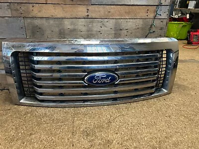 2009-2012 FORD PICKUP F150 XLT Upper Grille Hood Mounted 6 Narrow Chrome Bars • $307.96