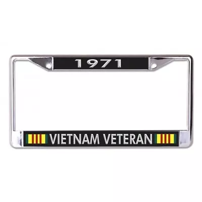 1971 Vietnam Veteran Chrome License Plate Frame • $22