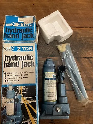 NOS Vintage Sears 2 Ton Bottle Hand Jack With Box And Manual ! • $29.22