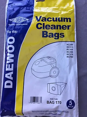 Daewoo Bags For RC3000 Range Vacuum Cleaner Dust Bags • £5.90