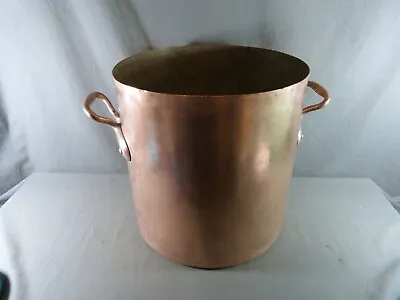 Large French Tinned Copper Pot Tinned Copper Stew Pot Ø 28 Cm • $635.67