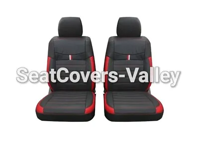 VW Transporter T5 T6 Front Row (1+1) 2x Single Leatherette Seat Covers • $168.01