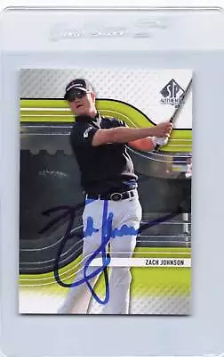 2012 SP Authentic Golf #17 Zach Johnson Signed Auto *J8952 • $3