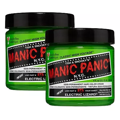 Manic Panic Semi Permanent Electric Lizard Hair Dye Cream Green - 4oz • $19.99