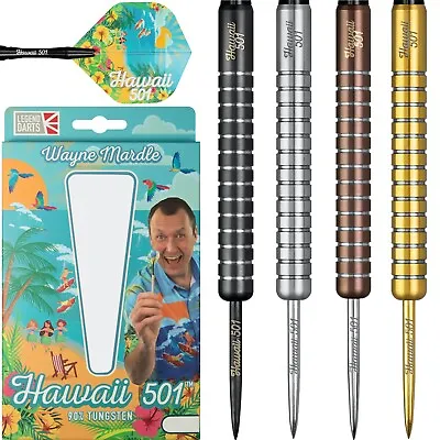 Wayne Mardle Darts Set 20g 22g 24g 26g Grams Tungsten Official Hawaii 501 Legend • £49.95