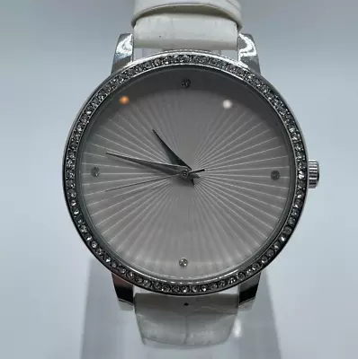 Manhattan By Croton Watch Womens Quartz Analog White Dial Band Rhinestone Case • $22.10