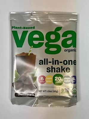 Vega ORGANIC Plant Based All In One Shake Chocolate 10 Packets ON GO  EXP 12/24 • $25.48