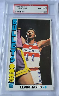 1976 Topps Elvin Hayes #120 Basketball Card/PSA Graded NM-MT 8 • $5.50