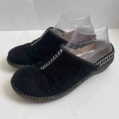 UGG Suede Kohala Stitched Shearling Slipper Clogs Black Size 7 • $31.99