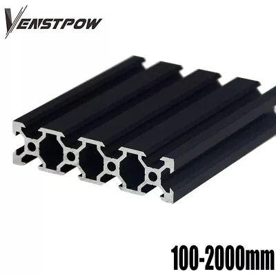 2080 BLACK V-Slot Aluminum Extrusion European Linear Rail For CNC 3D Printer • $13