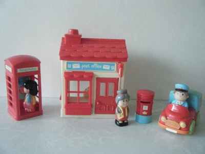 £9.99 • Buy ELC Happyland Post Office & Telephone Kiosk (sounds) + Letter Box Van 3 Figures