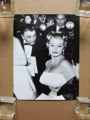 Anita Ekberg Federico Fellini At La Dolce Vita Premiere Busty Candid Photo 1960 • $20