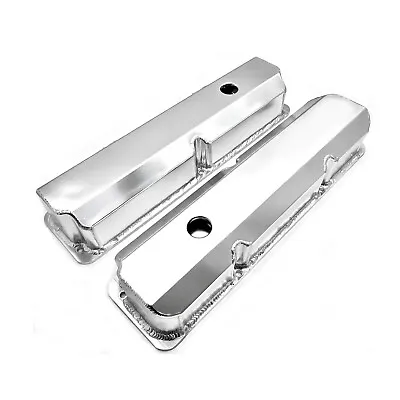 $134.99 • Buy BB Ford 352 360 390 427 428 FE Valve Covers Fabricated Tall Aluminum Polished