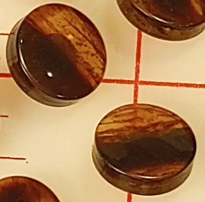 10 Vintage Tortoise Shell Effect Plastic Shank Buttons 5/8  Italy  Well Made • $5