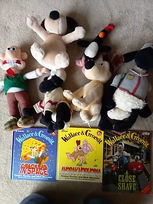 Wallace Gromit Feathers McGraw Shaun Movie Soft Plush Toy Bundle X6 And Books • £10