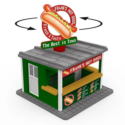 Hot Dog Stand W/Motorized Rotating Banner O Gauge 1:45 For Model Train • $49