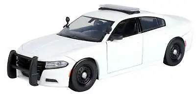 Motormax 1/24 2023 Dodge Charger Police Car Blank White W/ Lightbar 76996WHT • $19