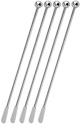 Stainless Steel Cocktail Stirrers Stick For Party Bar Swizzle Drink Mixer Tool • £6.99