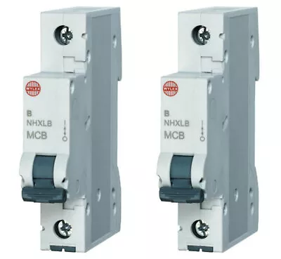 2 X Wylex NHXLB32 Miniature Circuit Breakers MCB 6kA Type B - 32 Amp • £11.35