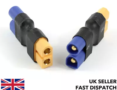 XT60 Female To EC3 Male (5mm Bullet/banana) Adaptor/connector/plug Block RC • £4.25