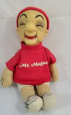 Vintage Grayhound Specialty MR MAGOO Plush Doll Vinyl Head Old Man Red Shirt • $39.99