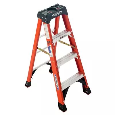 Werner 4 Ft. Fiberglass Step Ladder 300 Lb. Load Capacity Type IA Duty Rating • $116.40