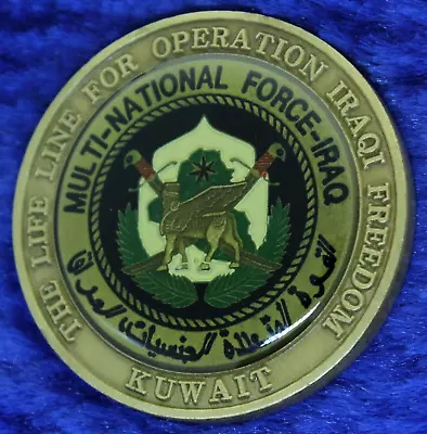 Multi-National Force Iraq Kuwait Challenge Coin PT-6 • $45