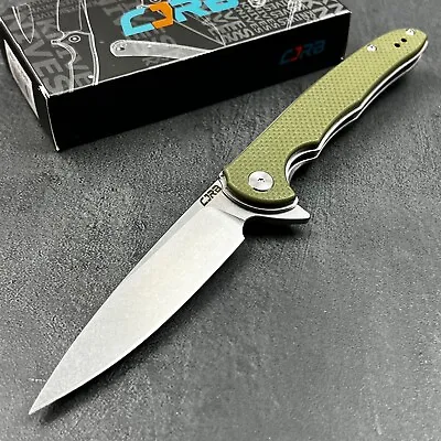 CJRB Briar Green G10 Handles D2 Blade Ball Bearing Flipper Folding Pocket Knife • $3.25