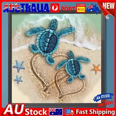 5D DIY Full Round Drill Diamond Painting Beach Turtle Kit Home Decor Art Craft • $8.84